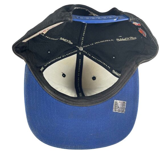 NY KNICKS Mitchell & Ness Snapback Hat Black Blue New York NBA Basketball Cap - Picture 3 of 12